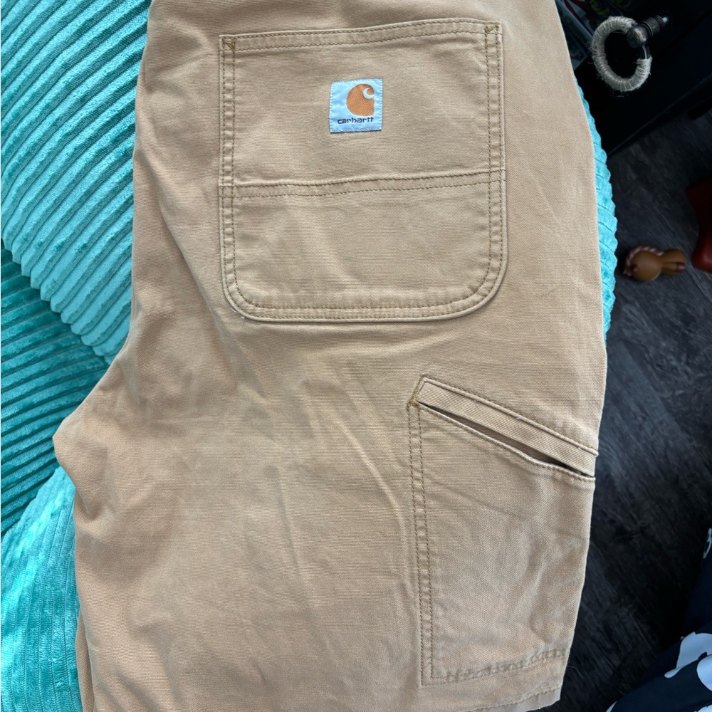 Carhartt Brown Relaxed Fit men’s shorts.